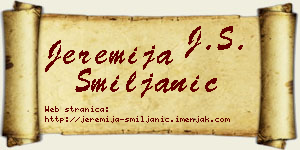 Jeremija Smiljanić vizit kartica